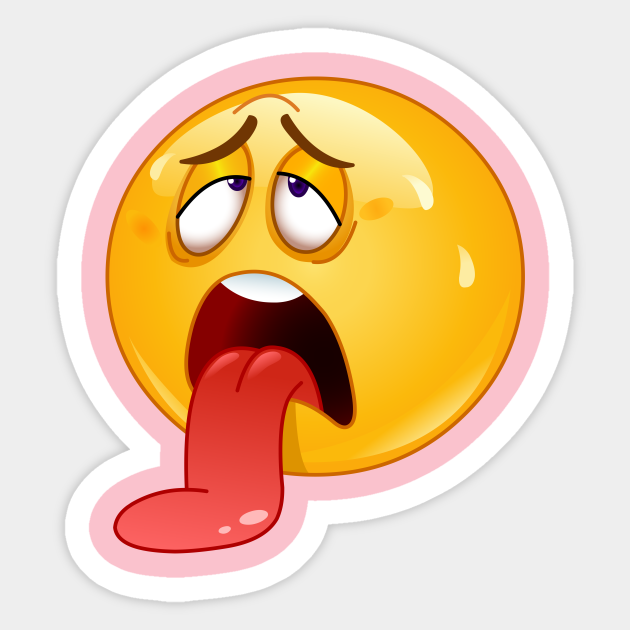 Exhausted Emoji Emoticon Emoji Sticker TeePublic